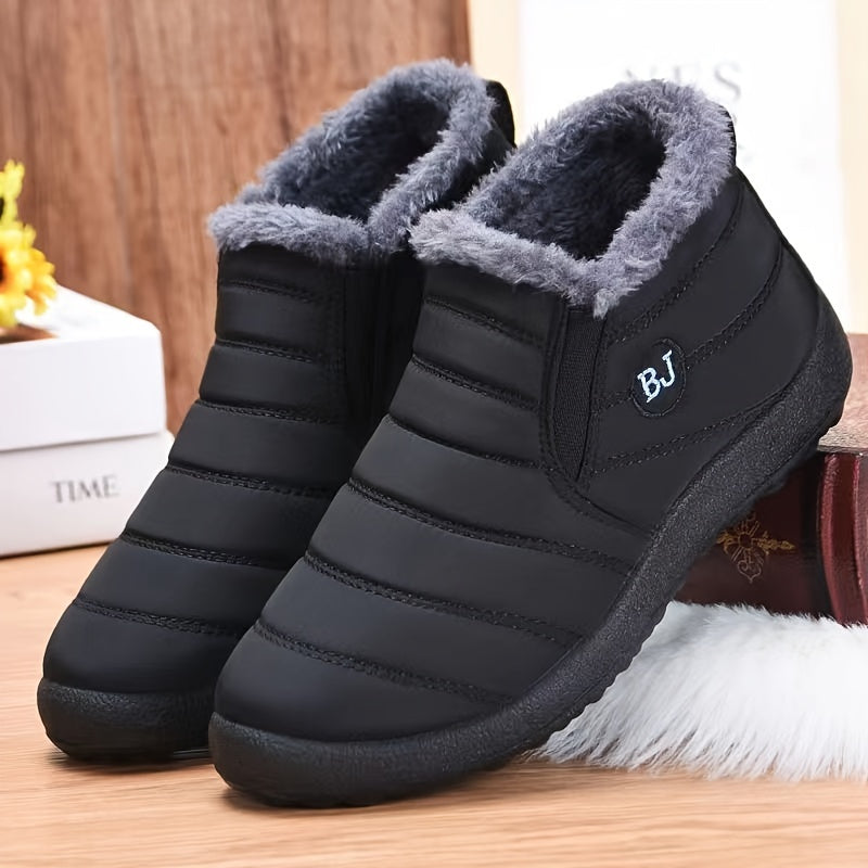 Warm Fleece Cozy Non-slip Snow Boots, Outdoor Hiking