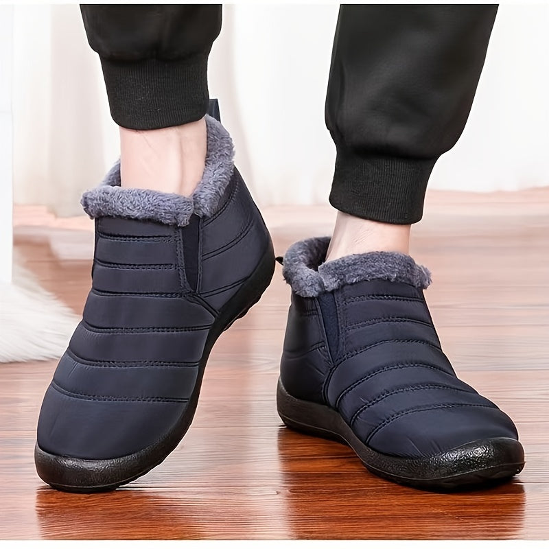 Warm Fleece Cozy Non-slip Snow Boots, Outdoor Hiking