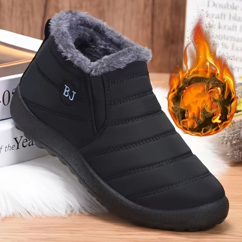 Warm Fleece Cozy Non-slip Snow Boots, Outdoor Hiking